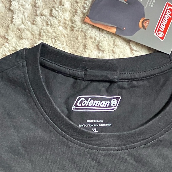 Coleman Pocket Tee T Shirt Mens XL Black Short Sleeve Branded Pckt - Picture 3 of 6